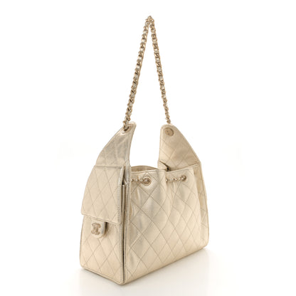 Chanel Metallic Caviar Quilted Small Chanel 25 Handbag Gold 3 of 11