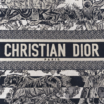 Christian Dior Canvas Embroidered Small Dioriviera Toile De Jouy Book Tote Blue 7 of 7