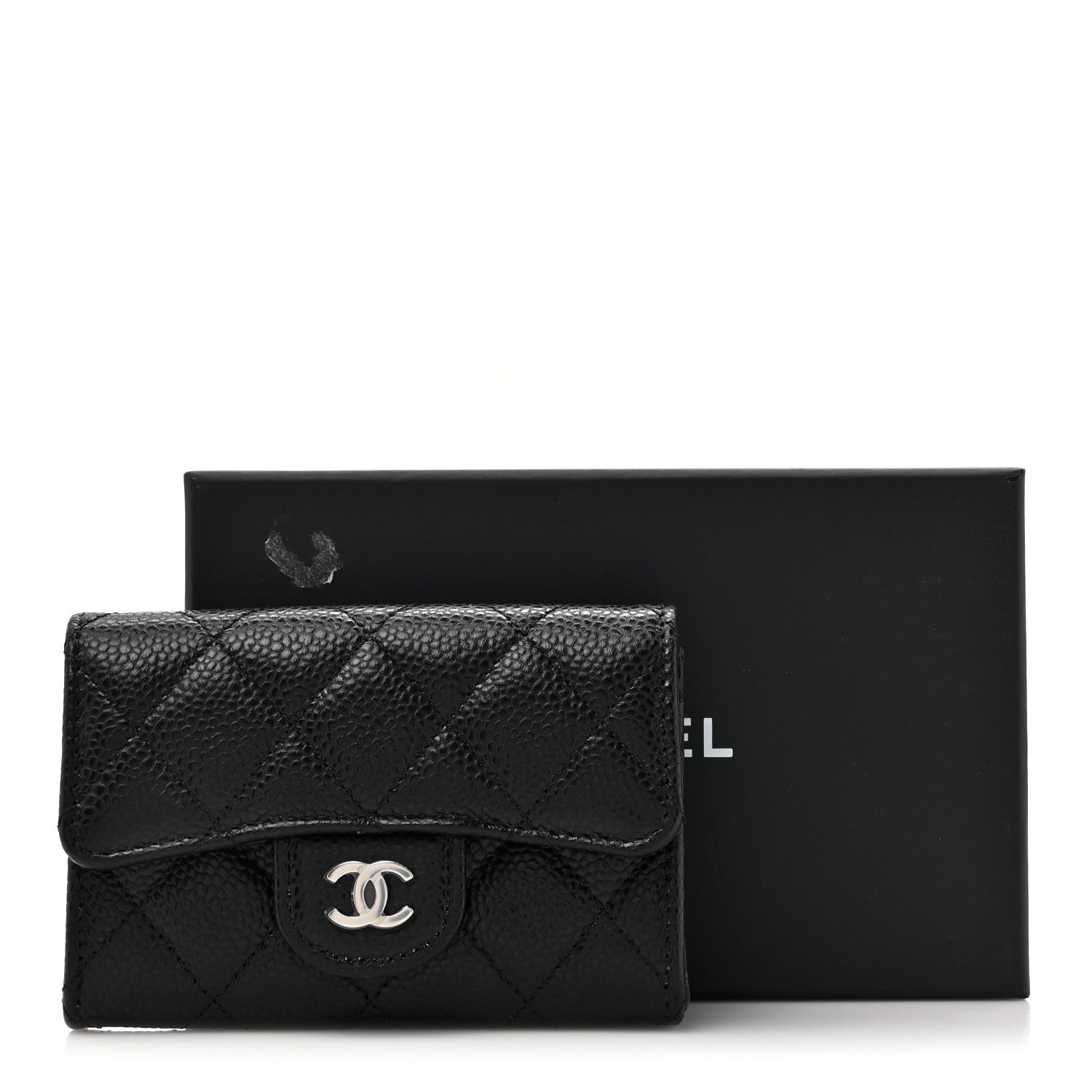 Chanel Caviar Quilted Flap Card Holder Wallet Black 8 of 8