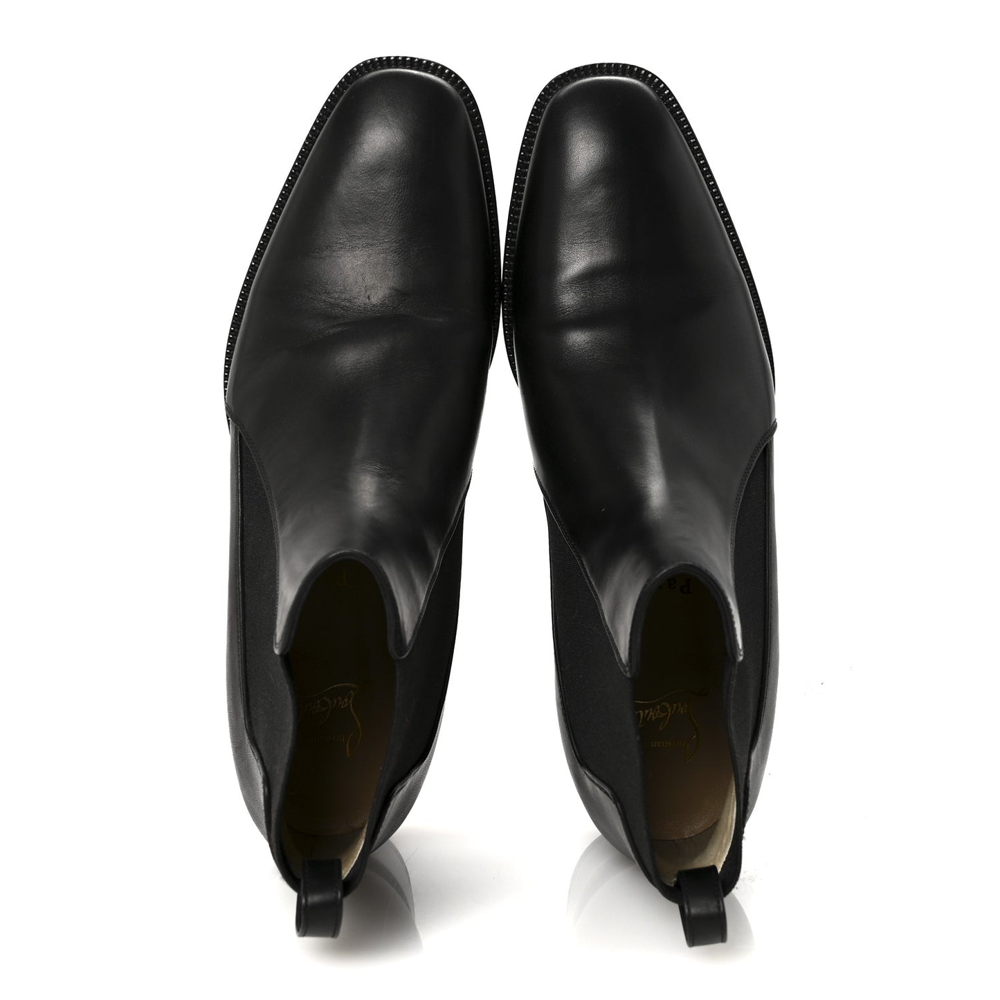 Calfskin Ingrassato Womens Marmada Flat Chelsea Boots 39.5 Black