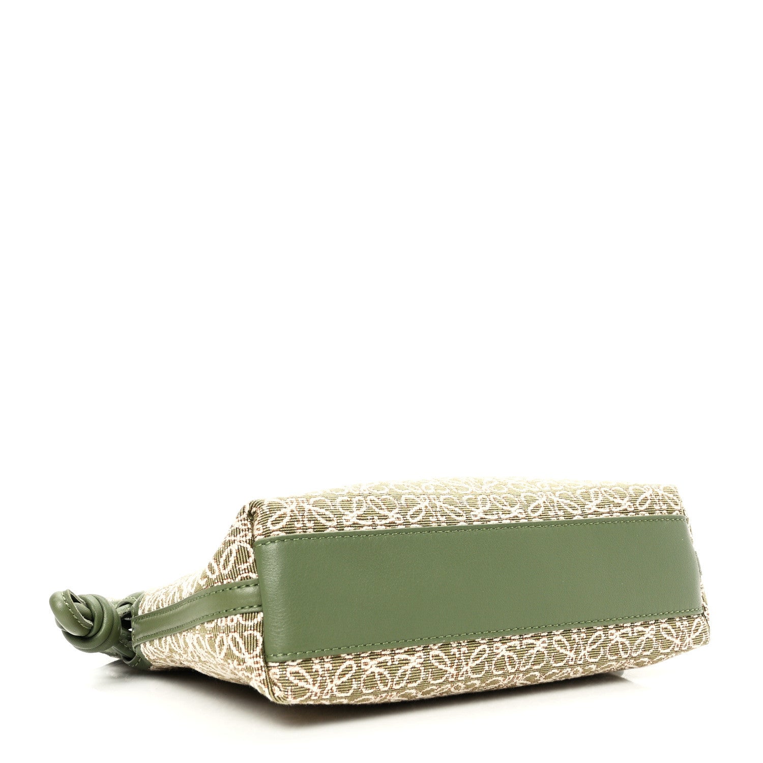 Loewe Jacquard Anagram Calfskin Mini Flamenco Knot Clutch Avocado Green 4 of 9