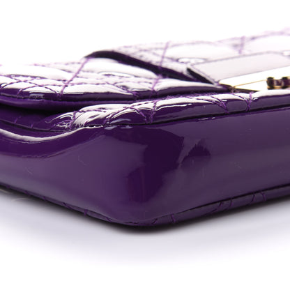 Christian Dior Patent Cannage New Lock Pouch Purple 9 of 11