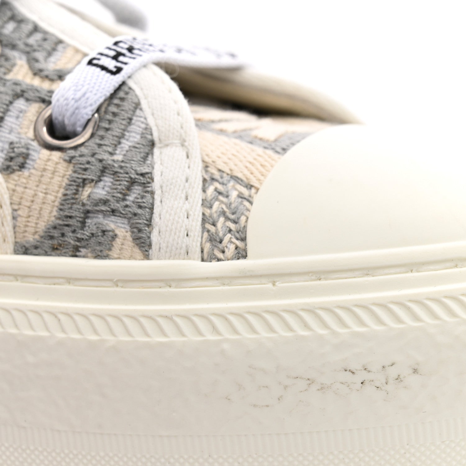 Christian Dior Canvas Oblique Walk'N'Dior Low Top Sneakers 41 Grey Stone 10 of 10