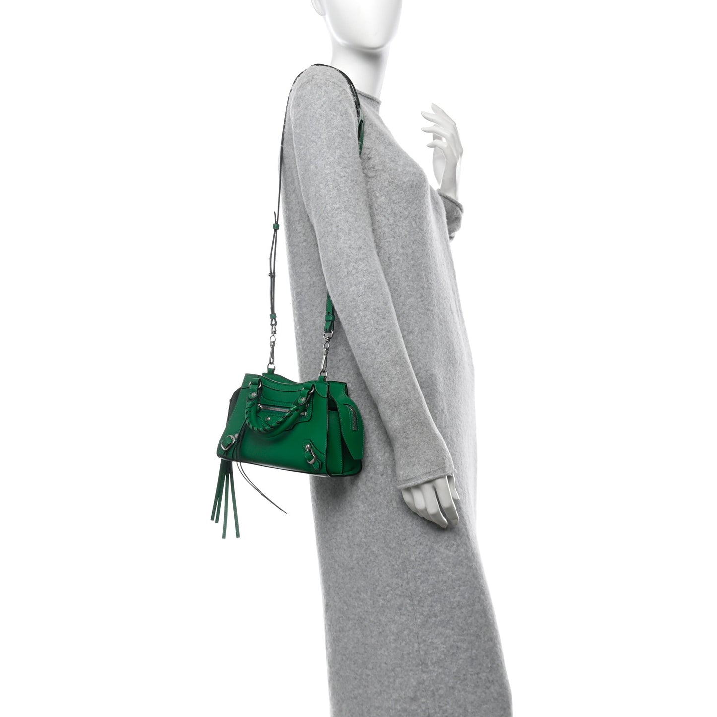 Smooth Calfskin Neo Classic Silver Hardware Mini City Grass Green