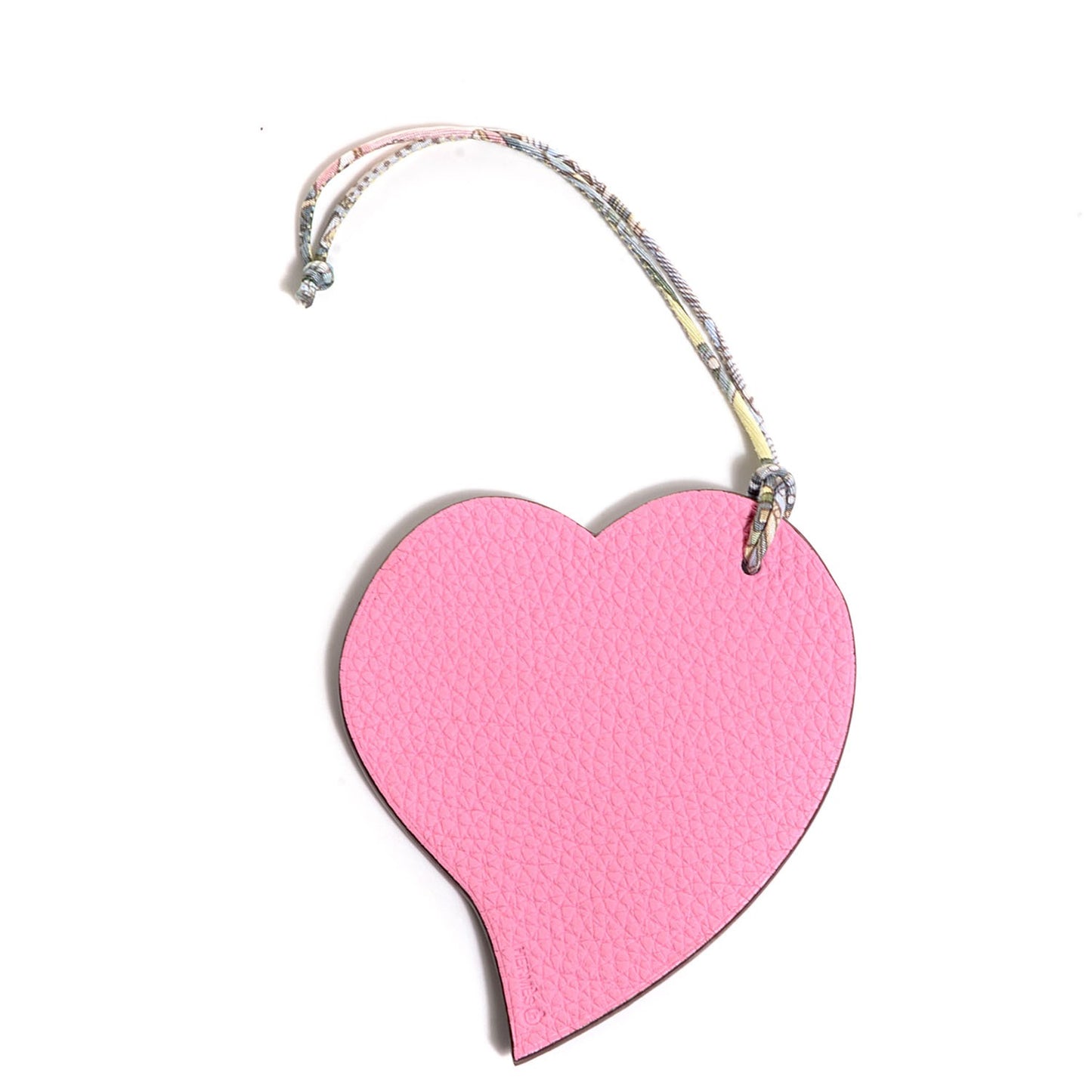 Togo Epsom Petit H Heart Bag Charm GM 5P Pink Bleu Electrique