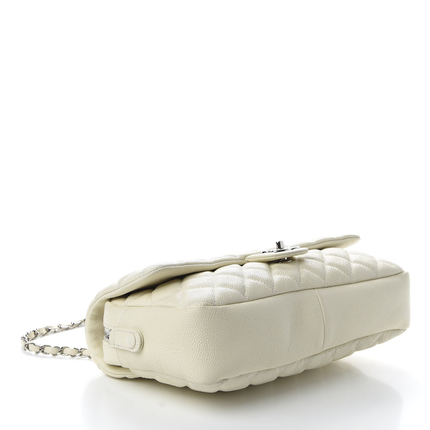 Chanel Caviar Quilted Jumbo Easy Flap Dark White 4 of 16