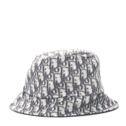 Christian Dior Wool Oblique Jacquard Bucket Hat Grey 4 of 6