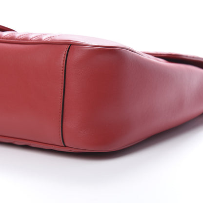 Gucci Calfskin Matelasse Large GG Marmont Shoulder Bag Hibiscus Red 10 of 10