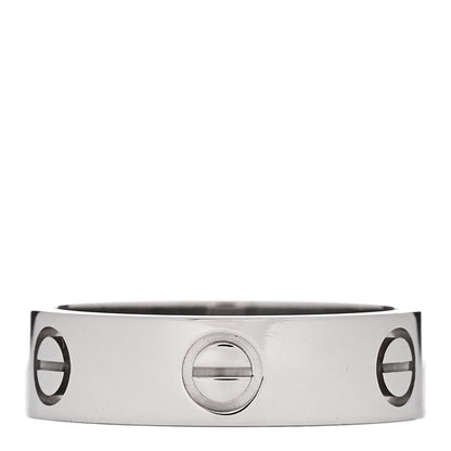 Cartier 18K White Gold 5.5mm LOVE Ring 56 7.75 2 of 5
