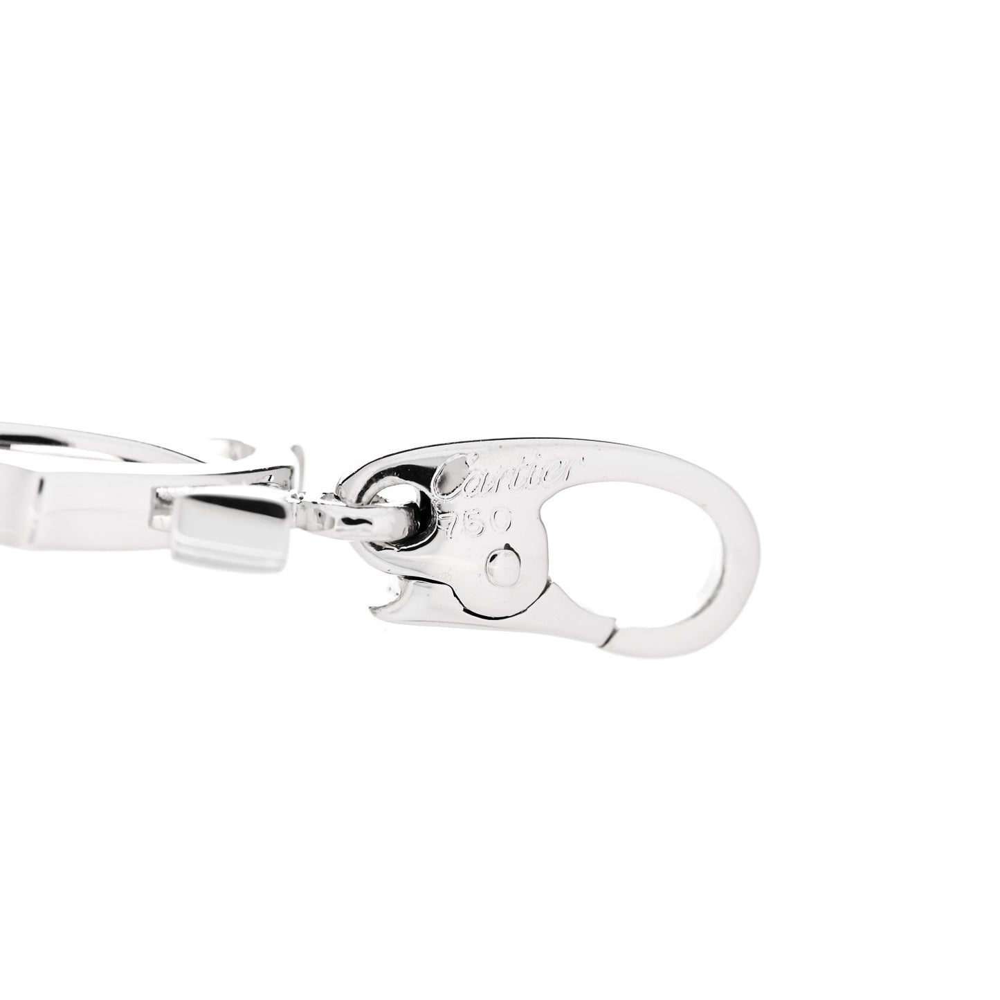 18K White Gold Logo Charm