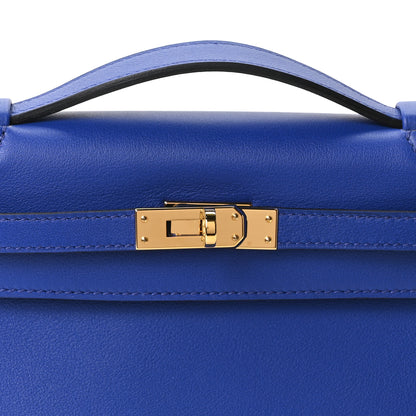 Hermes Swift Kelly Pochette Clutch Bleu Electrique 8 of 11
