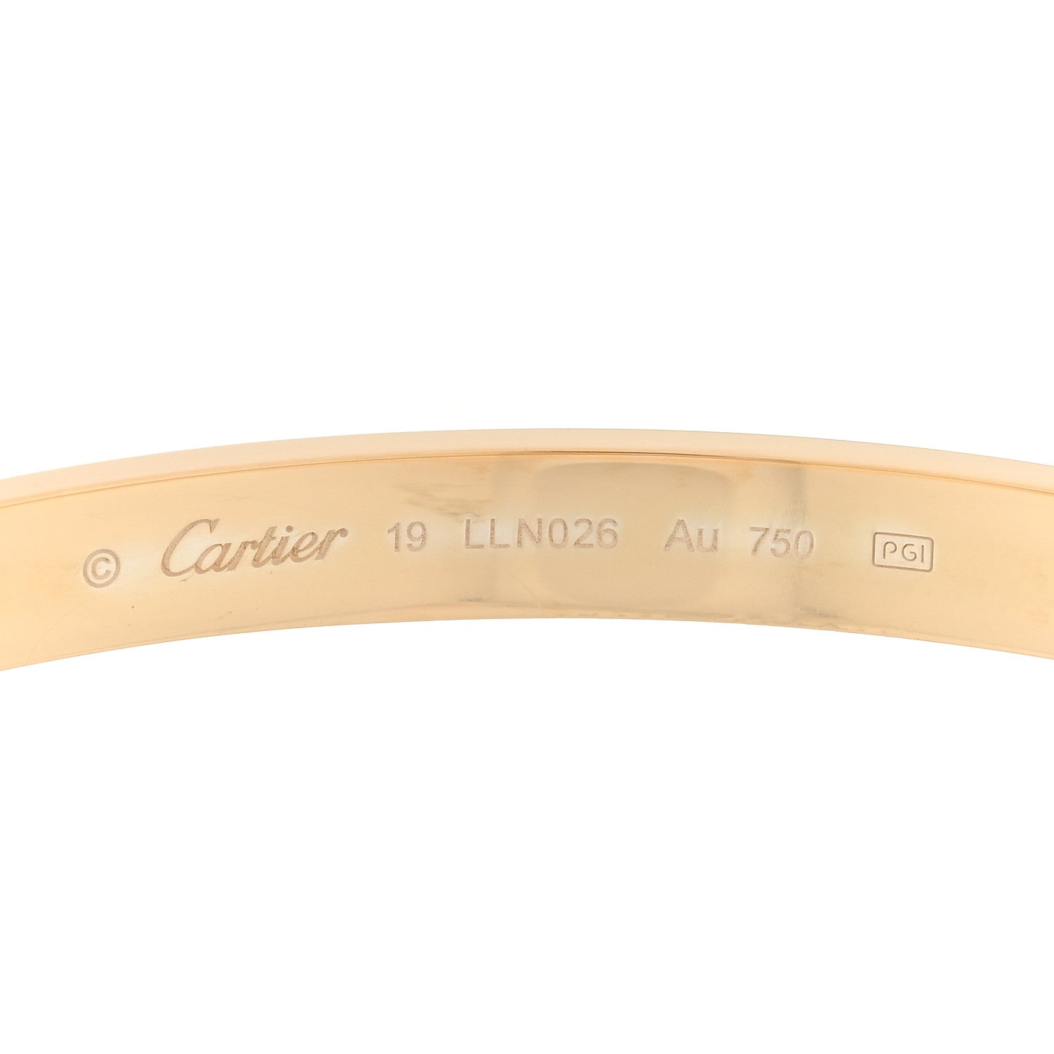 Cartier 18K Yellow Gold LOVE Bracelet 19 3 of 5