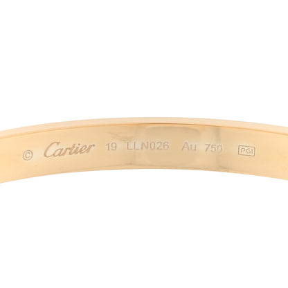 Cartier 18K Yellow Gold LOVE Bracelet 19 3 of 5