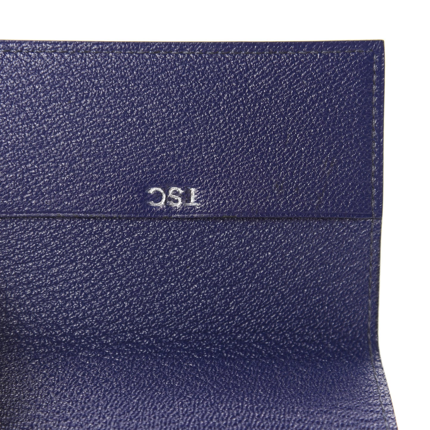 Chevre Mysore Guernesey Card Case Bleu Encre