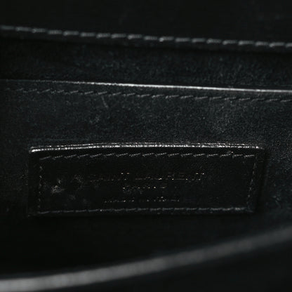 Saint Laurent Calfskin Medium Monogram Monochrome Sunset Black 6 of 8