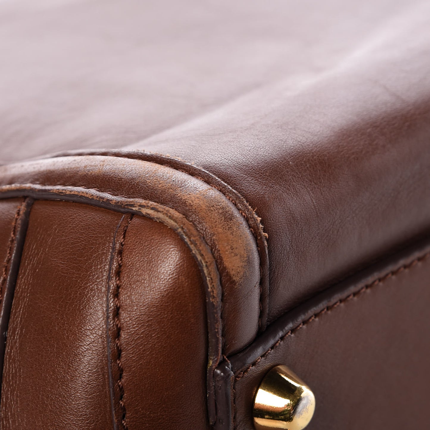 Calfskin Farida Shopping Bag Havane