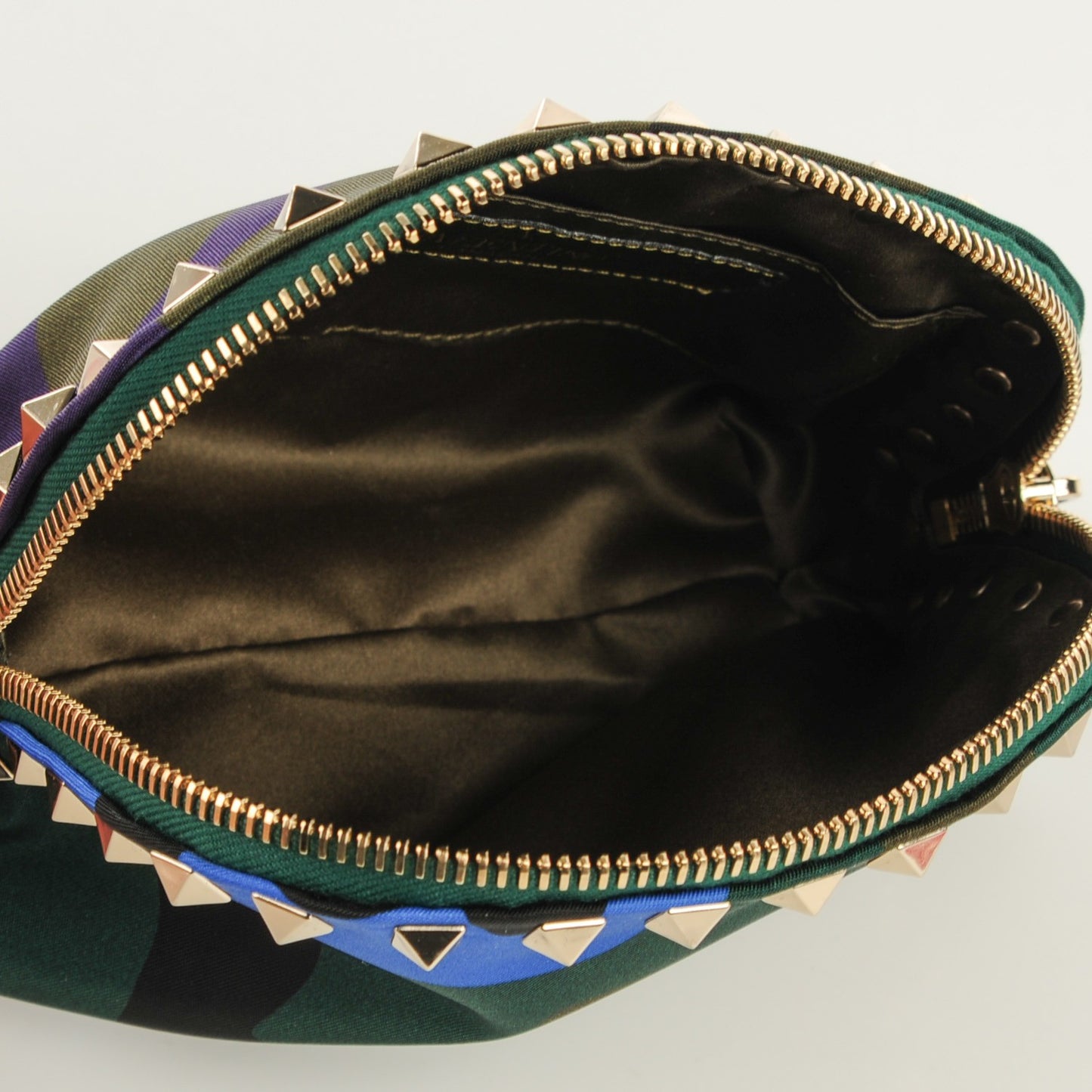 Nylon Camouflage Rockstud Cosmetic Pouch Multicolor