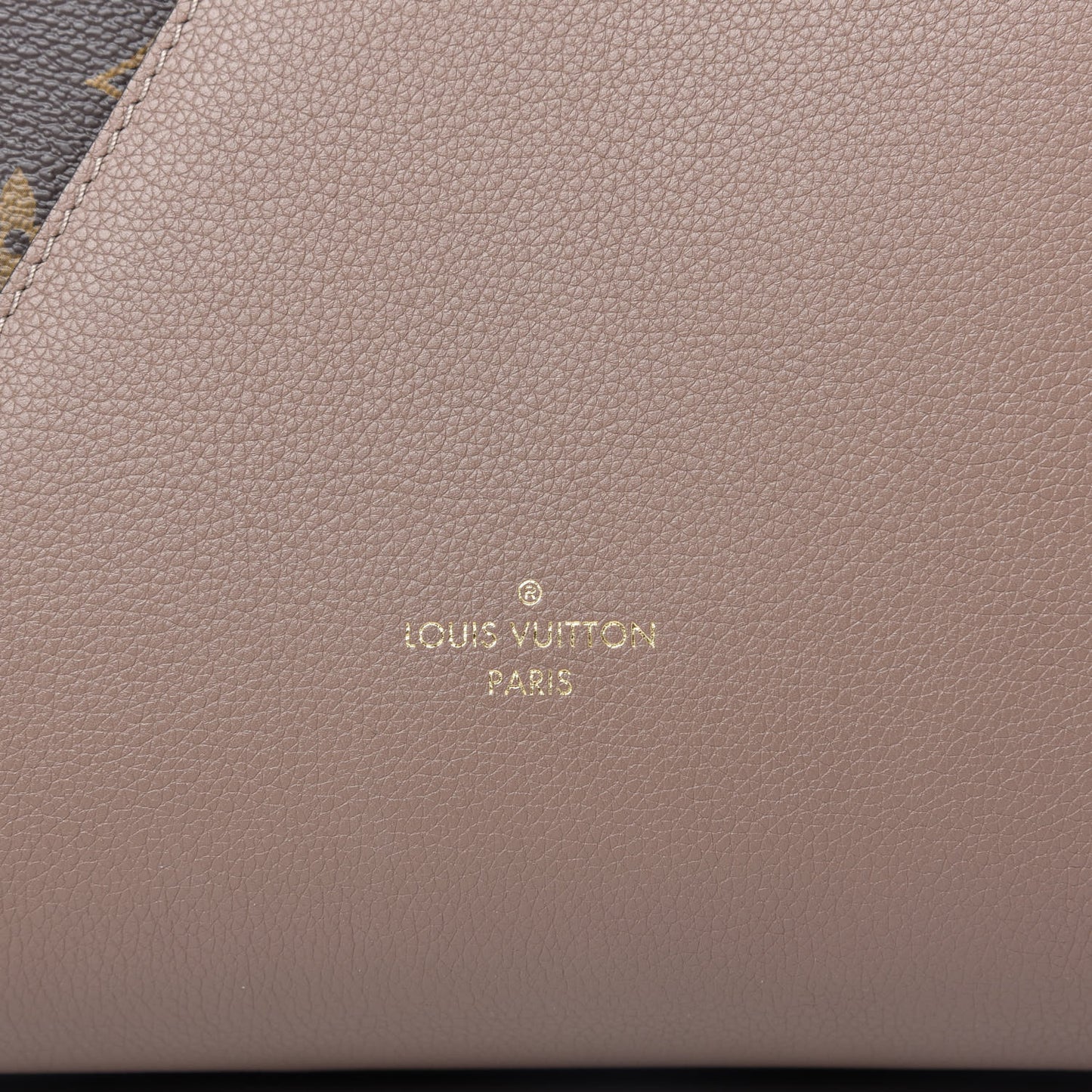Calfskin Monogram Kimono Tote Taupe Glace