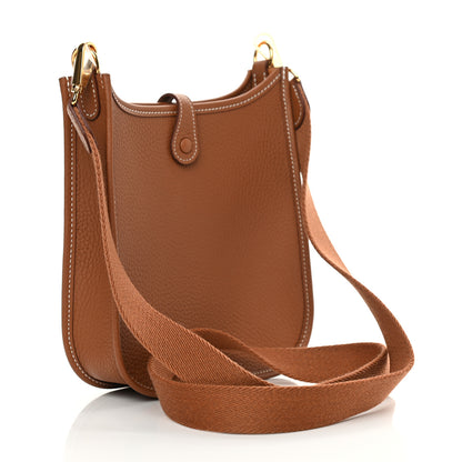 Hermes Taurillon Clemence Evelyne TPM Gold 2 of 10