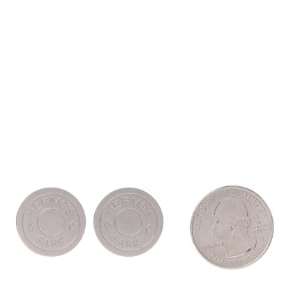 Hermes Palladium Clou De Selle Clip On Earrings 2 of 4