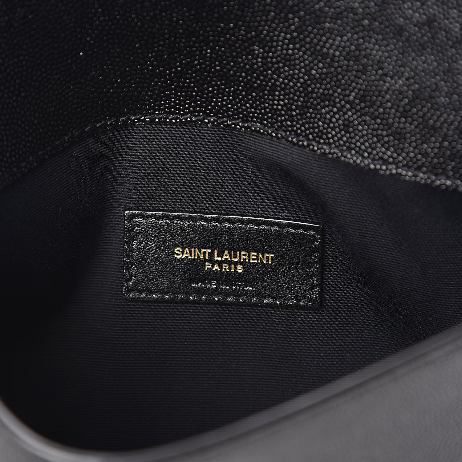 Saint Laurent Grain De Poudre Uptown Pouch Black 6 of 7