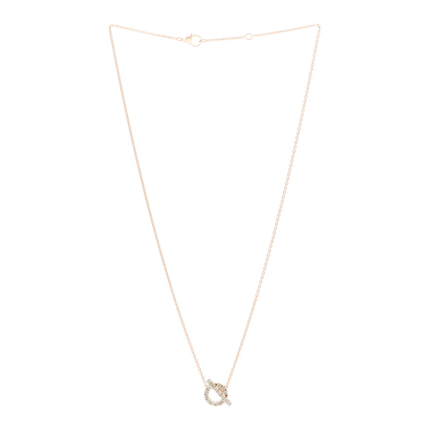 18K Rose Gold Green Sapphire Finesse Pendant Necklace