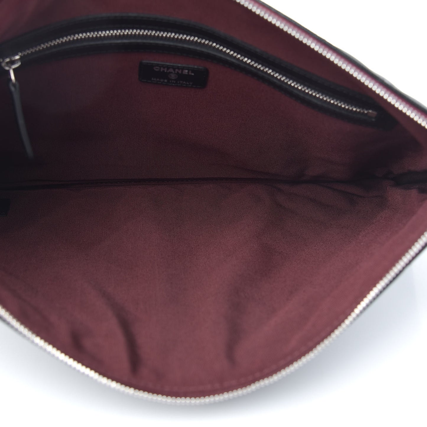 Caviar Quilted Large Cosmetic Case Black