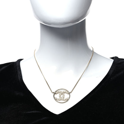 Chanel Baguette Crystal High Society CC Pendant Necklace Gold 2 of 5