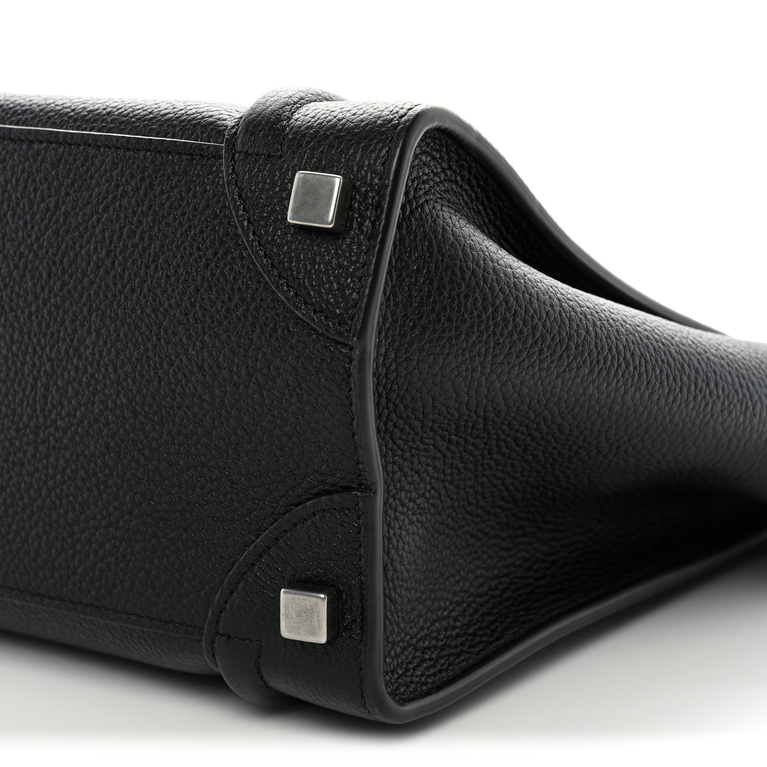 Celine Drummed Calfskin Micro Luggage Black 9 of 9