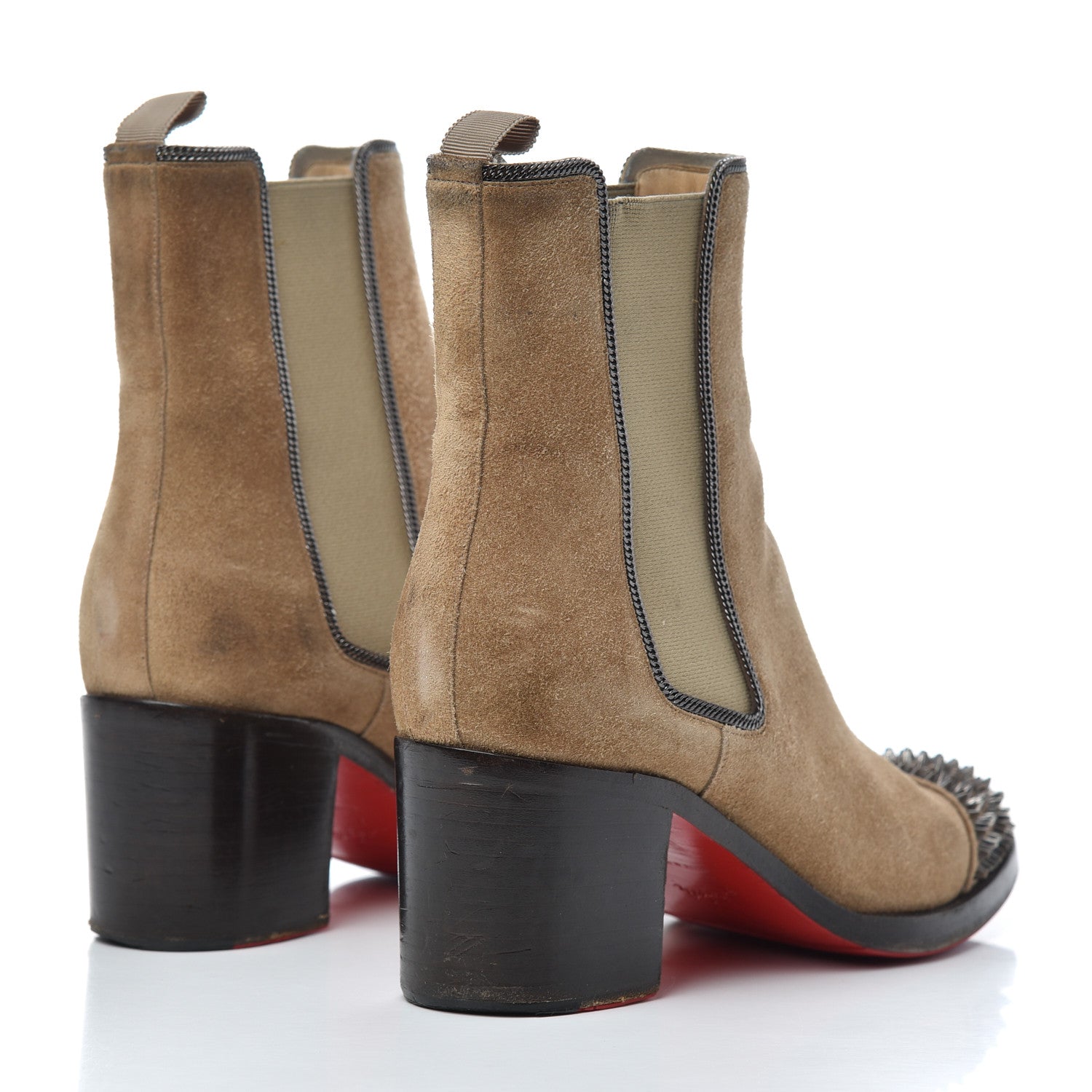Christian Louboutin Veau Velours Otaboo 70 Chelsea Boots 39 Camel 4 of 25