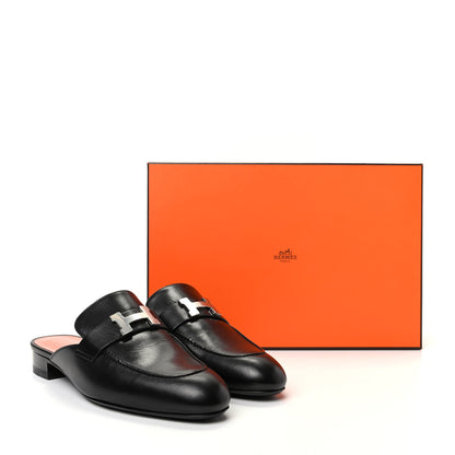 Hermes Goatskin Trocadero Mule 37.5 Black 11 of 11
