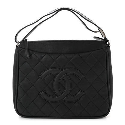 Chanel Calfskin Quilted CC Shoulder Bag Black 1 of 10