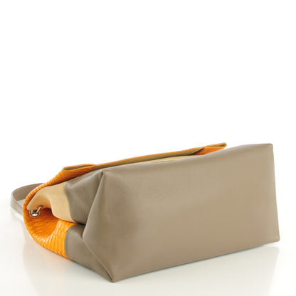 Celine Python Smooth Calfskin All Soft Shoulder Bag Saffron 4 of 8