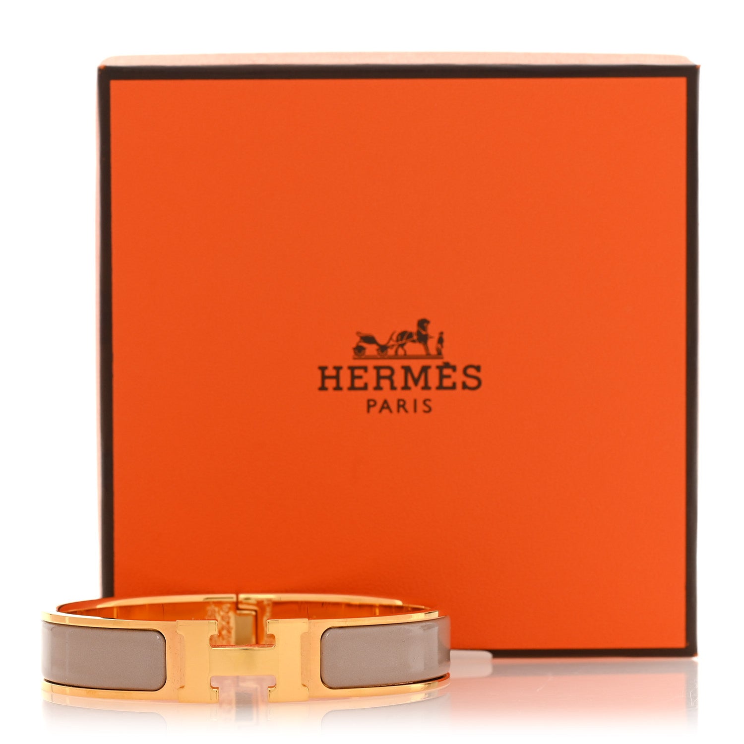 Hermes Enamel Narrow Clic Clac H Bracelet PM Marron Glace 5 of 5