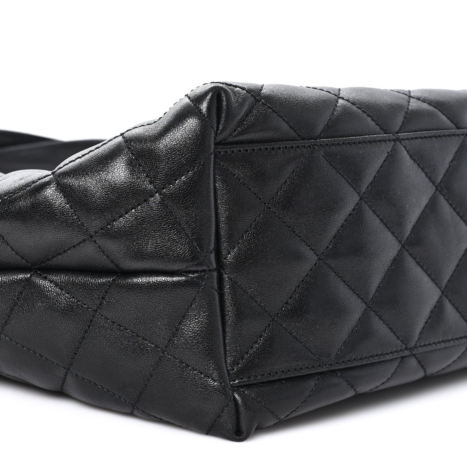 Saint Laurent Lambskin Quilted Medium Icare Shopping Tote Black 10 of 12