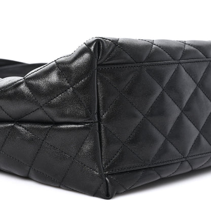 Saint Laurent Lambskin Quilted Medium Icare Shopping Tote Black 10 of 12