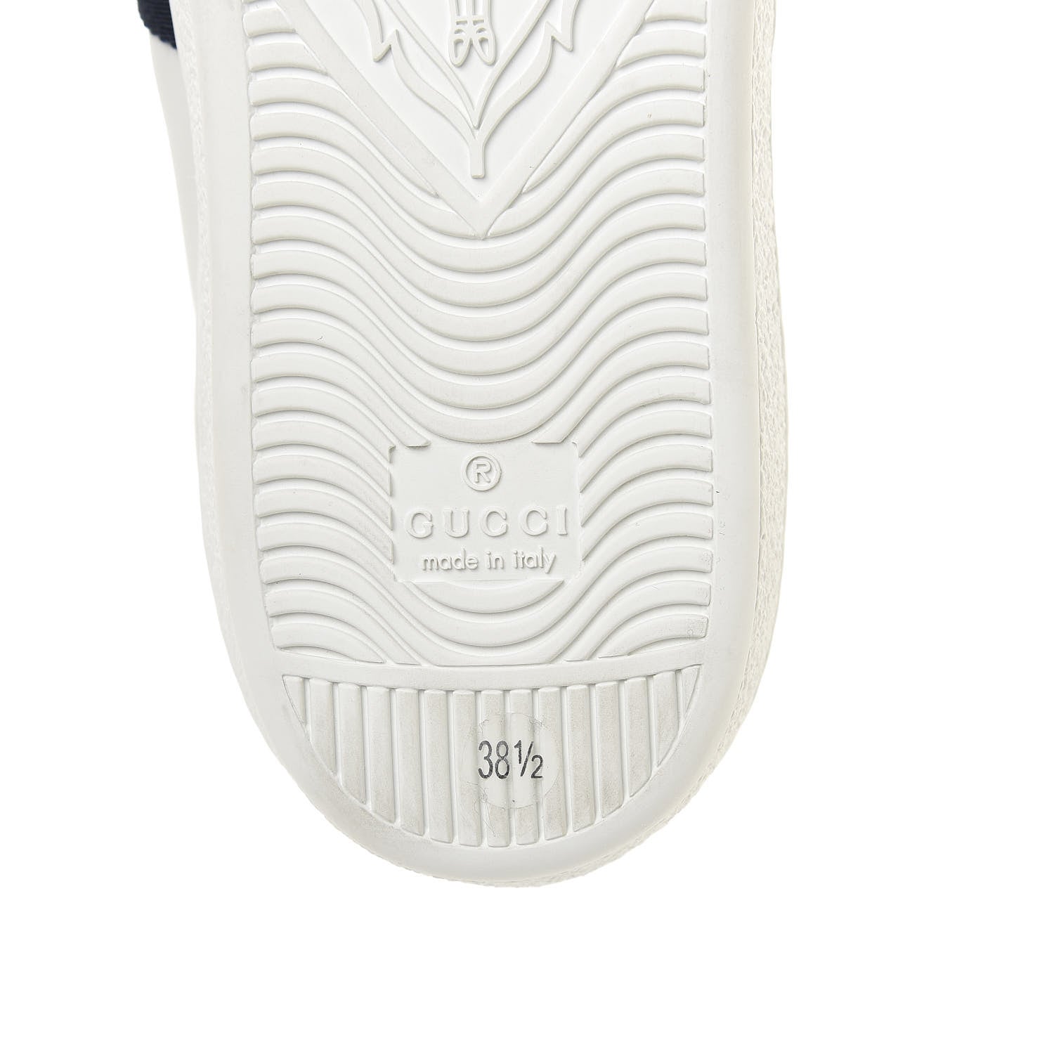 Gucci Calfskin Ayers Web Blind for Love Embroidered Womens Ace Sneakers 38.5 White 6 of 8