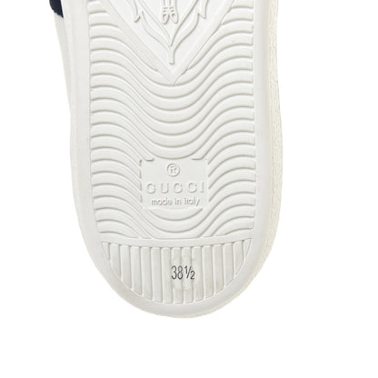 Gucci Calfskin Ayers Web Blind for Love Embroidered Womens Ace Sneakers 38.5 White 6 of 8