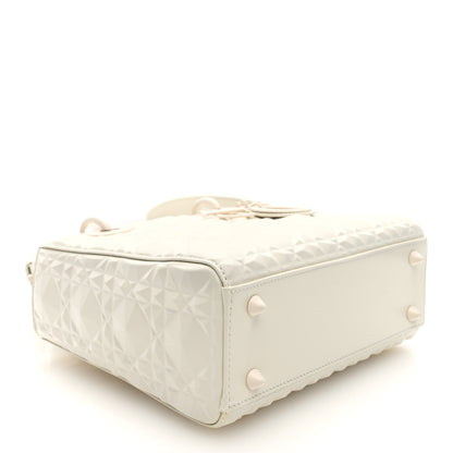 Christian Dior Calfskin Cannage Diamond Small My ABCDior Lady Dior White 4 of 9