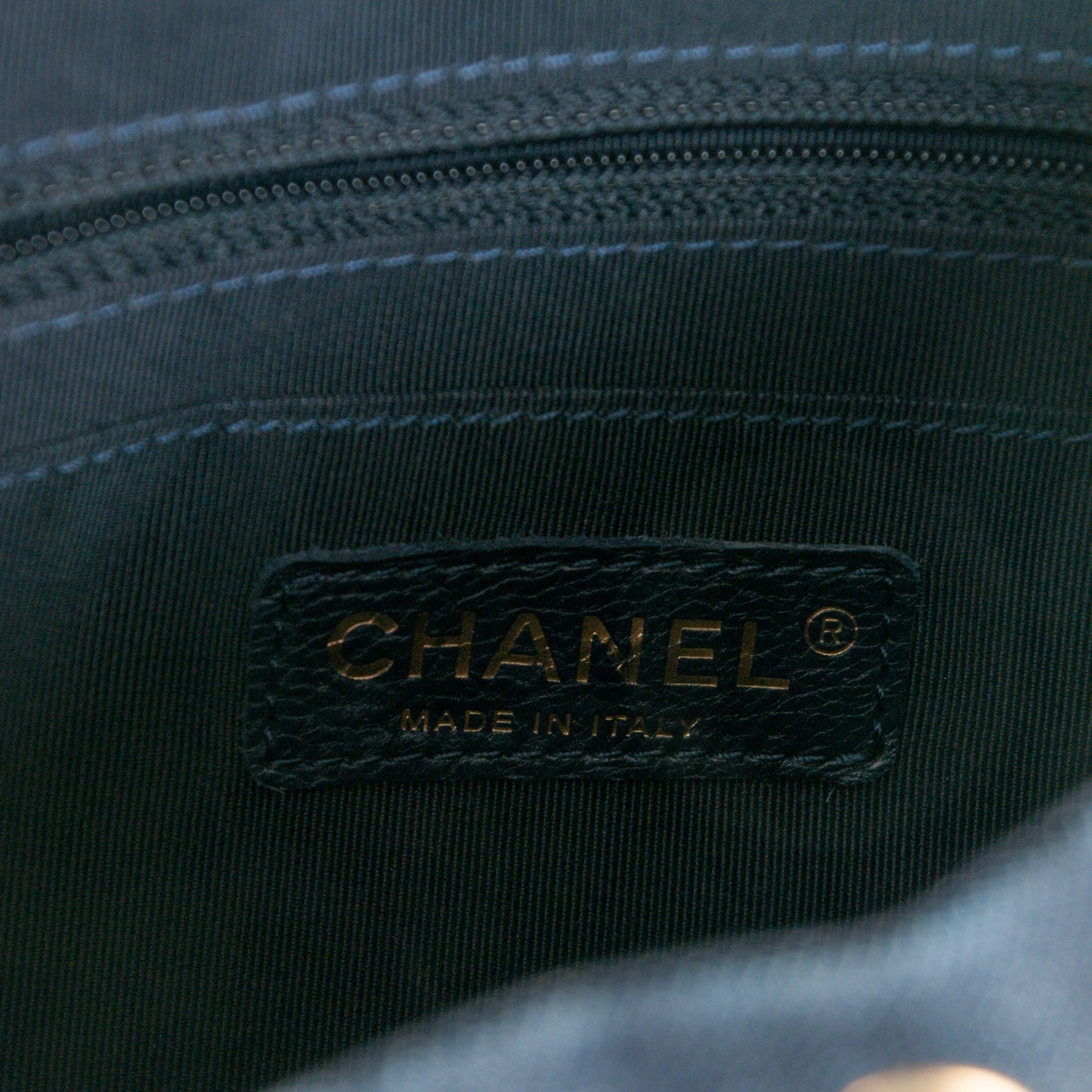 Washed Denim Quilted Small Urban Spirit Backpack Dark Blue