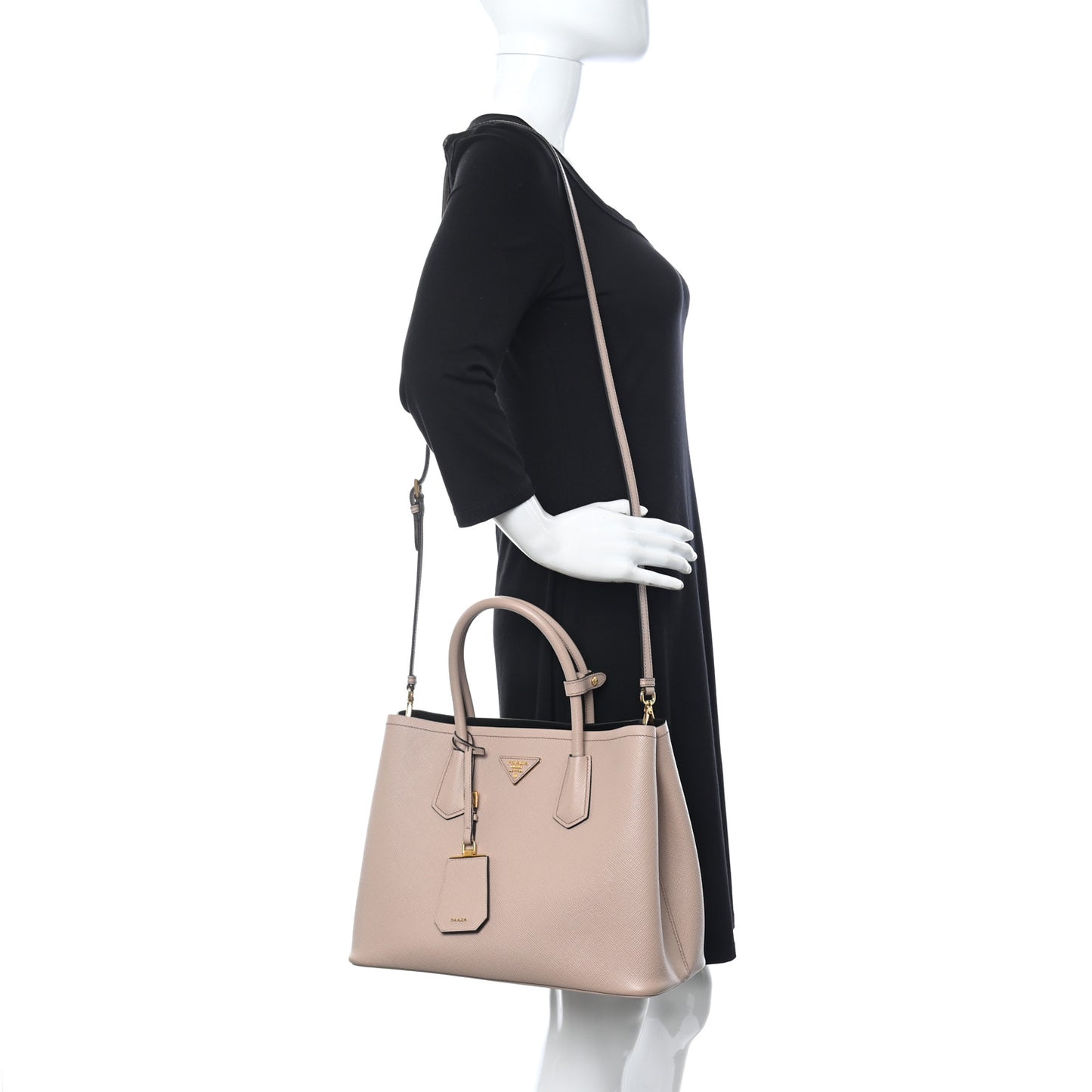 Saffiano Cuir Medium Double Handle Tote Cammeo