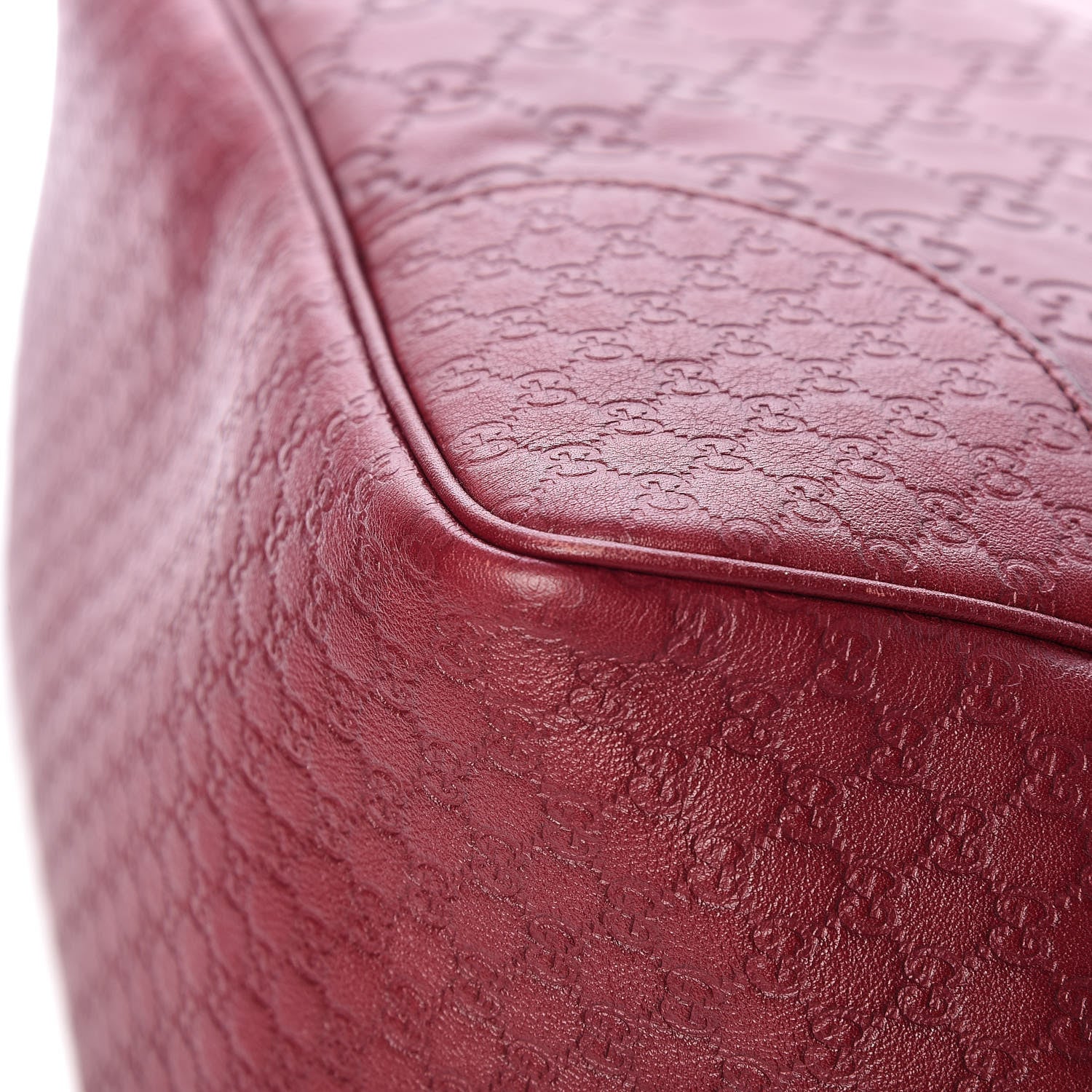 Gucci Guccissima Medium Bree Zippered Tote Classic Ruby 8 of 10
