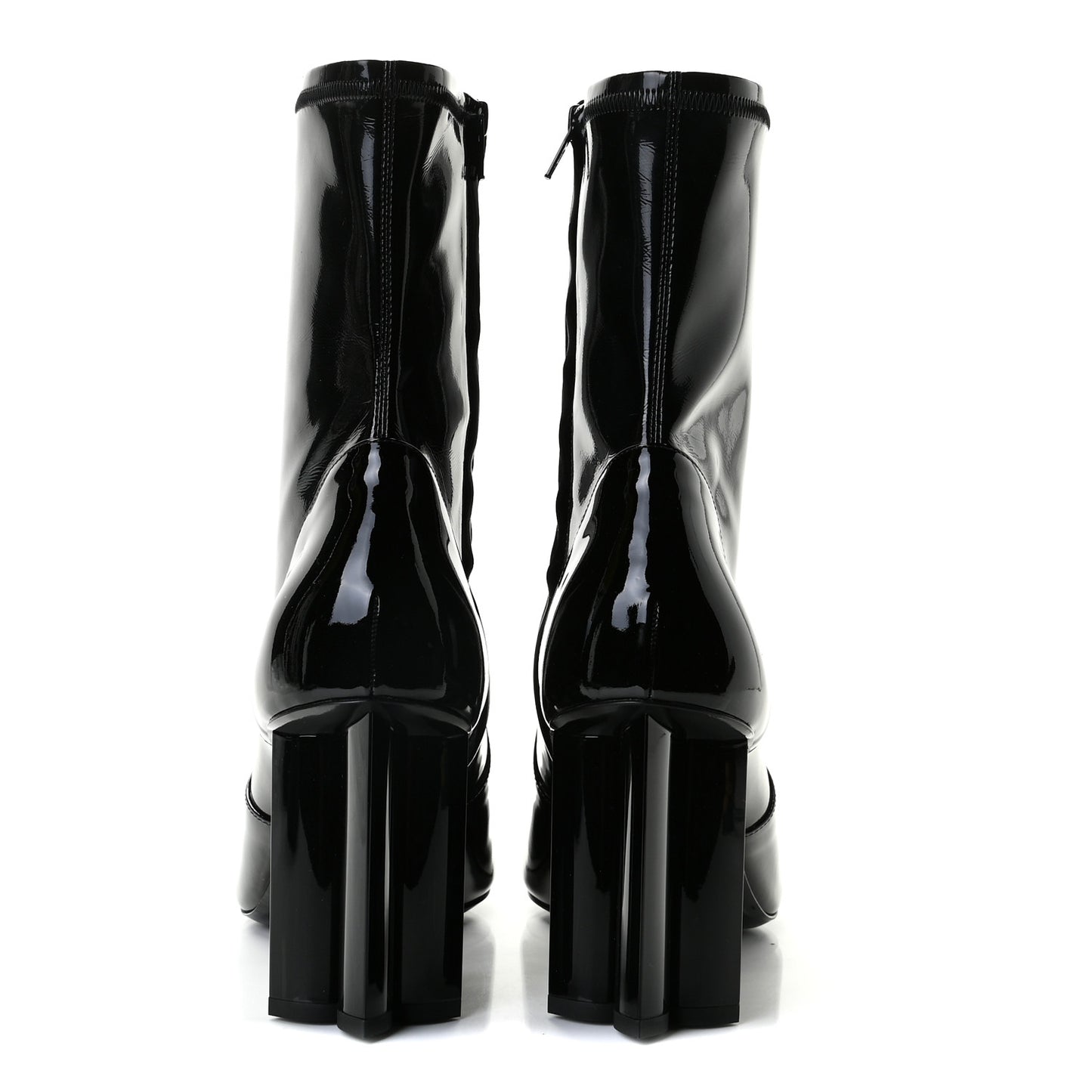 Patent Uniformes Silhouette Ankle Boots 41.5 Black