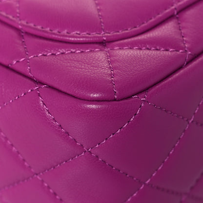 Chanel Lambskin Quilted Mini Pearl Crush Flap Purple 11 of 13