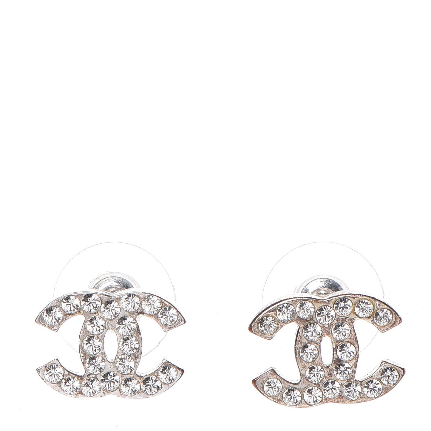 Crystal Timeless CC Earrings Silver