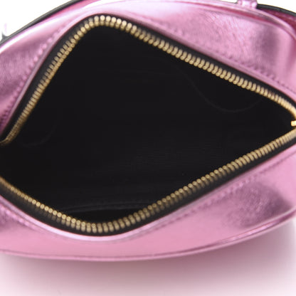 Saint Laurent Metallic Calfskin Matelasse Monogram Lou Belt Bag Vegas Pink 4 of 8