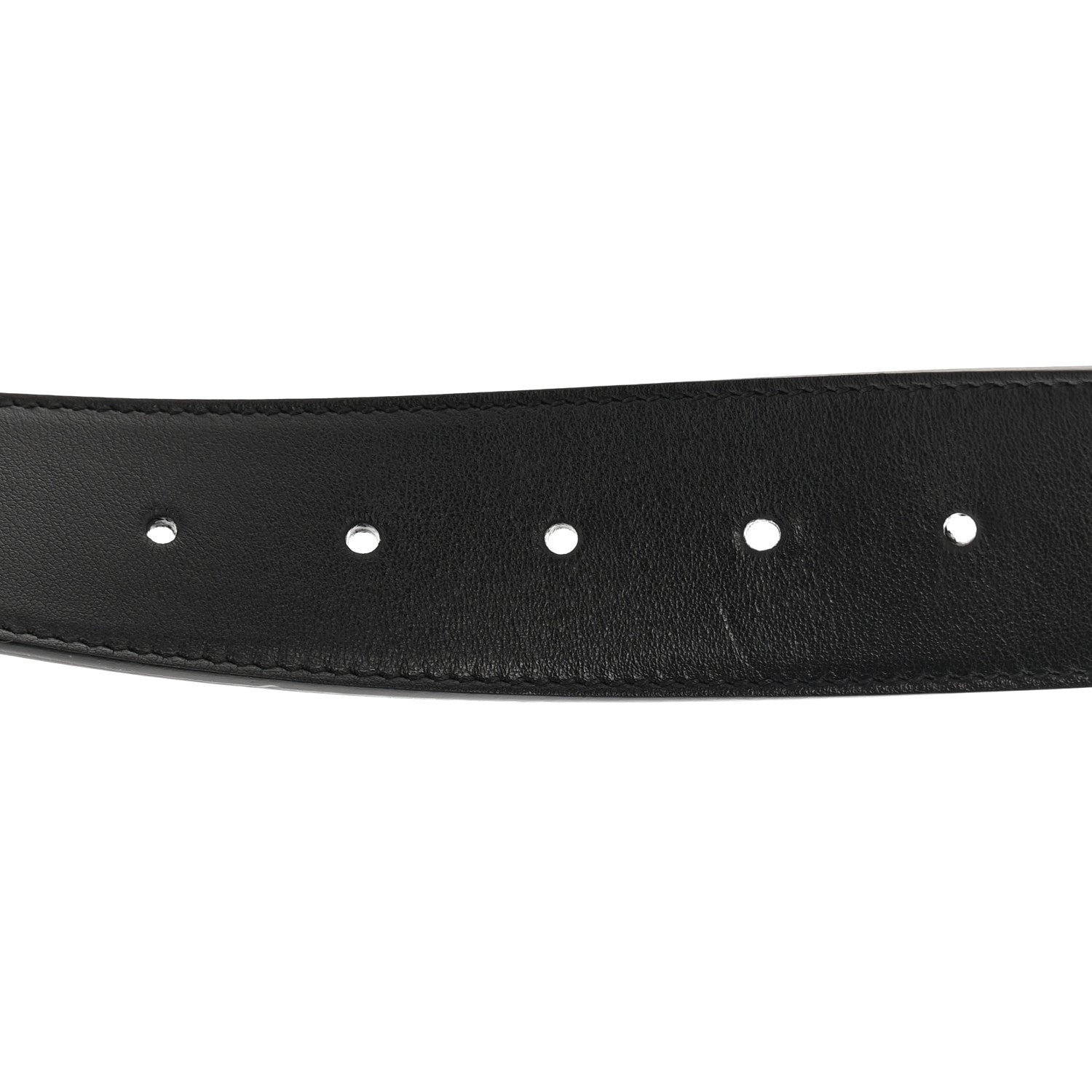 Gucci Plutone Calfskin Palladium Double G 40mm Belt 85 34 Black 5 of 9