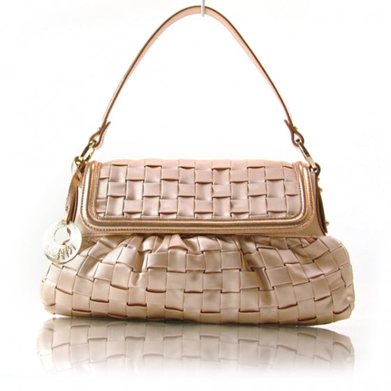 Satin Shantung Small Chef Shoulder Bag Pink