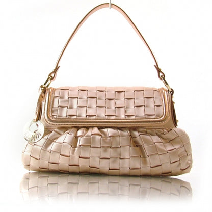 Fendi Satin Shantung Small Chef Shoulder Bag Pink 1 of 12