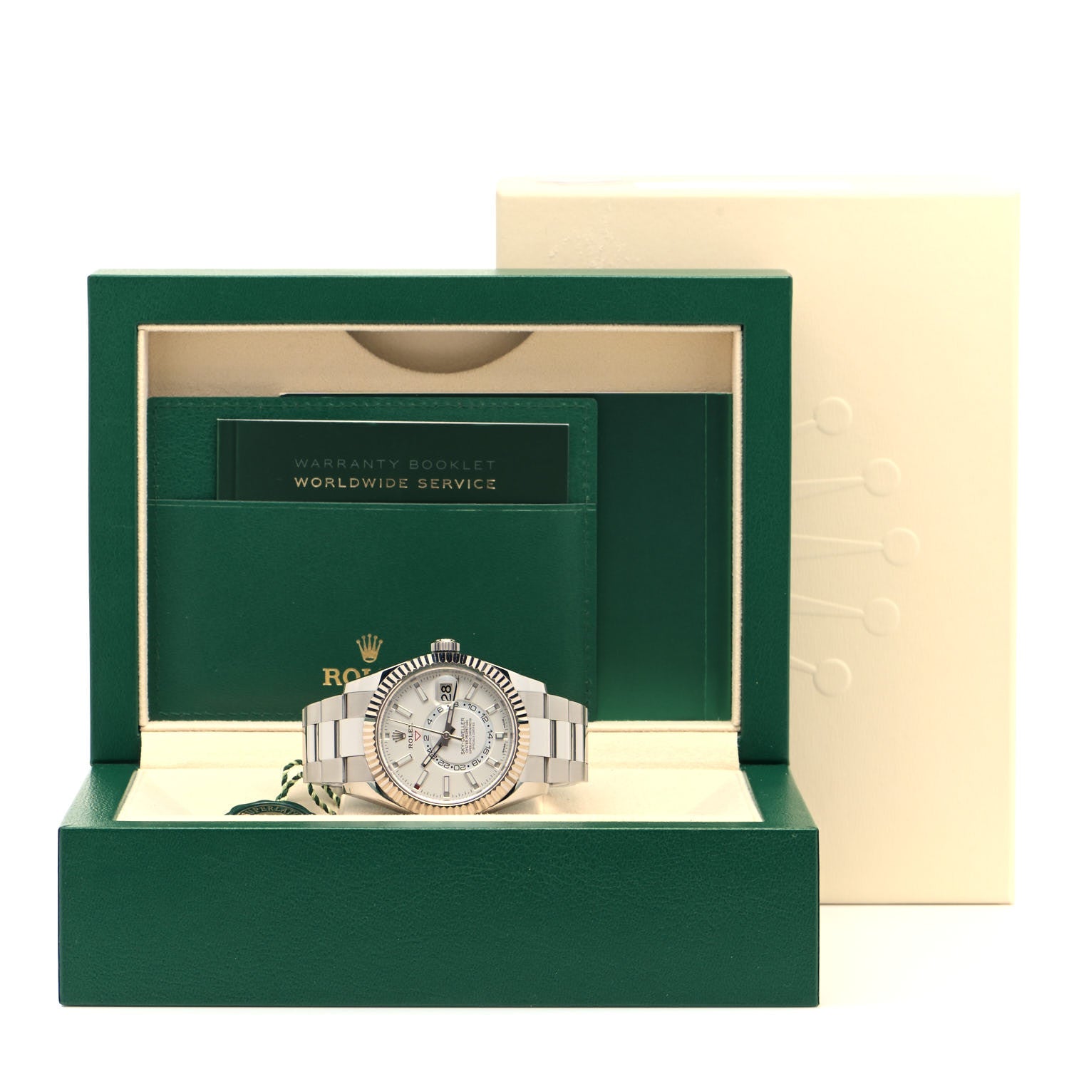 Rolex 18K White Gold Stainless Steel 42mm Oyster Perpetual Sky-Dweller Watch White 326934 5 of 5